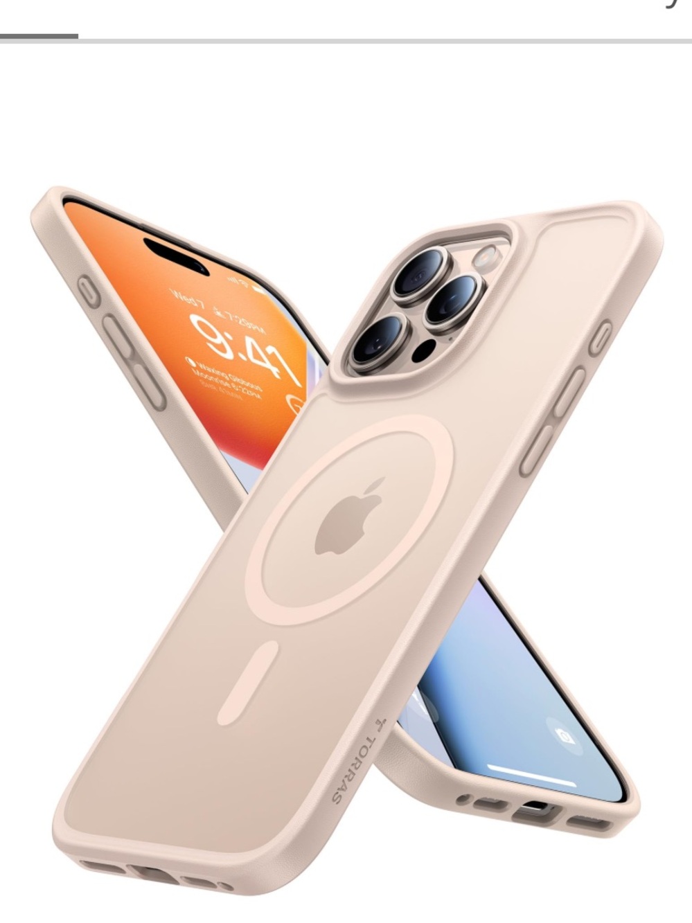 iPhone 16 PRO MAX Protective Case with MagSafe Translucent Titanium White